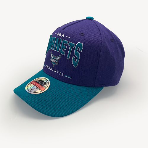 Charlotte Hornets Hat Blue NBA Cord Arch Snapback - Mitchell & Ness