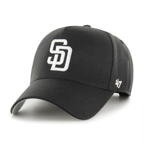 47 Brand San Diego Padres MLB MVP DT Snapback Black/White OSFM B-MPDTP21WBP-BKA