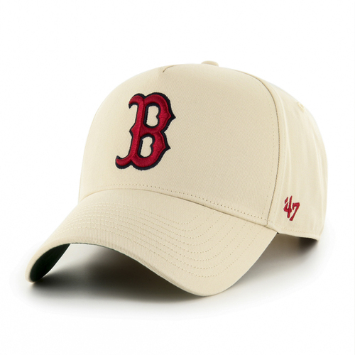 47 Brand Boston Red Sox MLB MVP DT Snapback Cooperstown Back Arch Natural OSFM B-BAMDT02GWP-NT