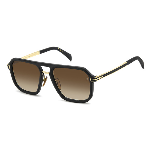 David Beckham DB 7136/S I46 86 56 Matte Black Gold / Black Brown Green Gradient Lenses