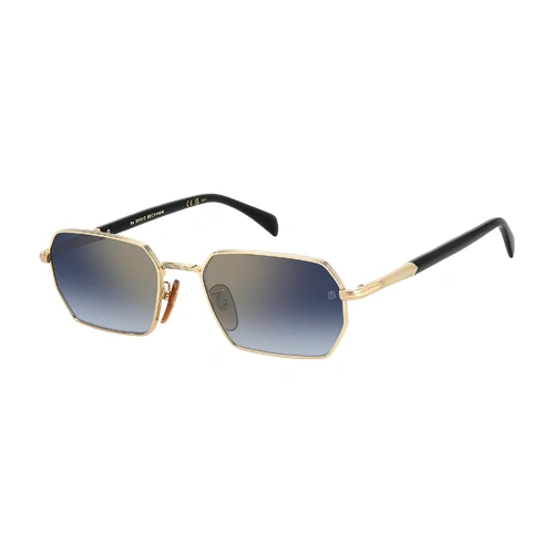 David Beckham DB 1174/S RHL 1V 55 Gold Black / Blue Gradient Gold Mirror Lenses