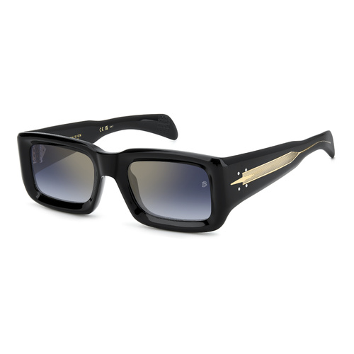 David Beckham DB 7131/S 807 1V 52 Black / Blue Gradient Gold Mirror Lenses