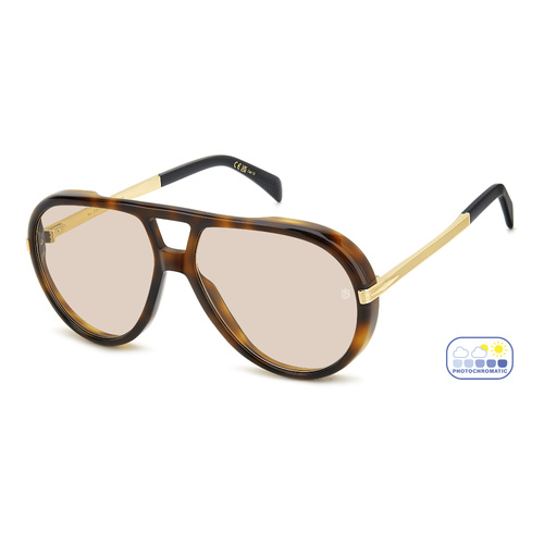 David Beckham DB 99/Voyager 2IK 3O 61 Havana Gold / Nude Photochromic Lenses