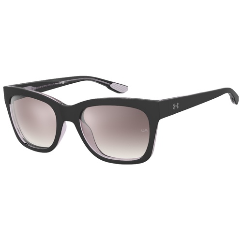 Under Armour UA Dime 08A NQ 55 Black Grey / Brown Gradient w Silver Mirror Lenses