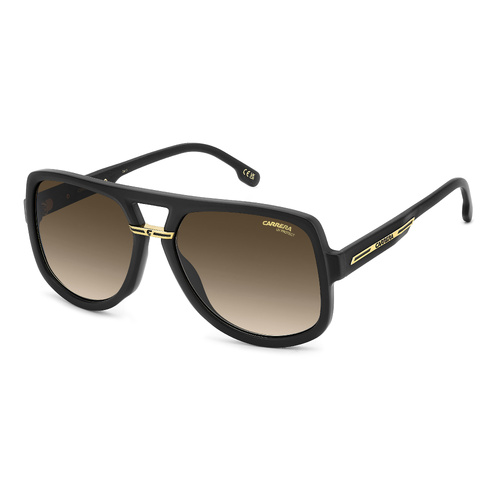 Carrera Victory C 10/S I46 86 59 Matte Black Gold / Black Brown Green Gradient Lenses