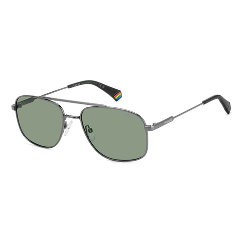 Polaroid PLD 6235/S/X ASR UC 56 Dark Ruthenium Green / Green Polarised Lenses