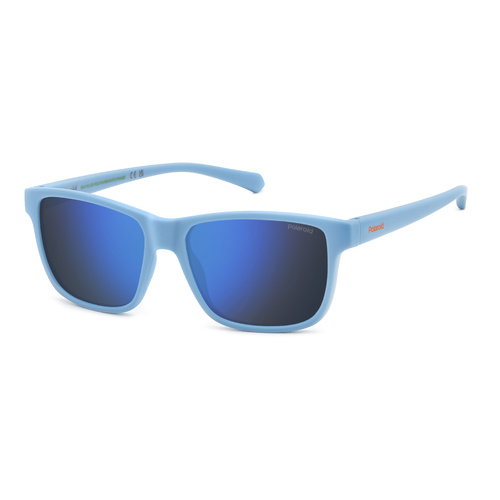 Polaroid Kids PLD 8067/S VGL 5X 49 Matte Blue Azure / Blue Mirror Polarised Lenses