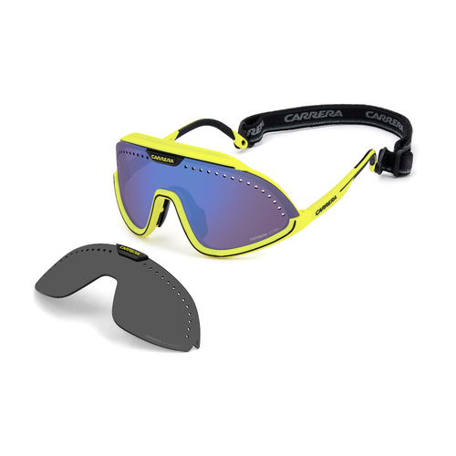Carrera C Sport 01/S 4CW ZS 99 Yellow Black / Blue Mirror Lenses
