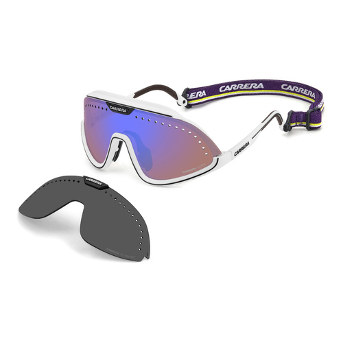 Carrera C Sport 01/S 6HT ZS 99 Matte White / Blue Mirror Lenses