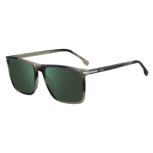 Hugo Boss BOSS 1750/G/S 2W8 MT 56 Grey Horn / Green Mirror Lenses