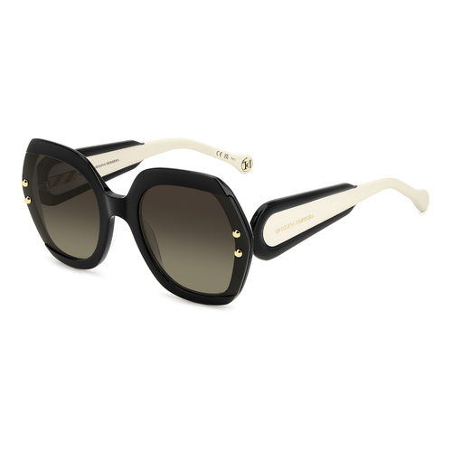 Carolina Herrera HER 0314/G/S 80S HA 61 Black White / Brown Gradient Lenses