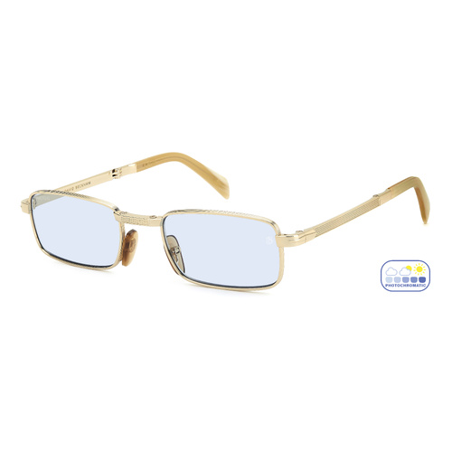 David Beckham DB 99/Origami IDA QZ 53 Gold Beige Horn / Azure Photochromic Lenses