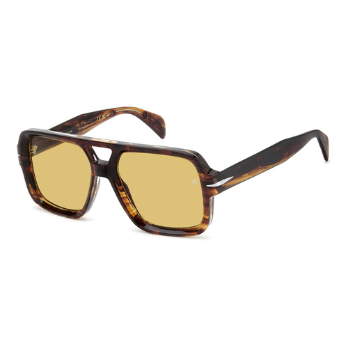 David Beckham DB 7151/S EX4 HO 55 Brown Horn / Yellow Lenses