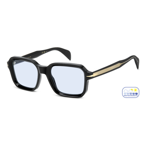 David Beckham DB 7147/S 807 QZ 52 Black / Azure Photochromic Lenses