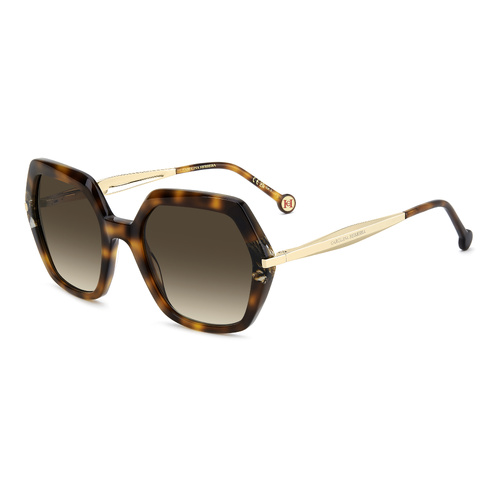 Carolina Herrera HER 0347/S SX7 HA 55 Light Havana / Brown Gradient Lenses
