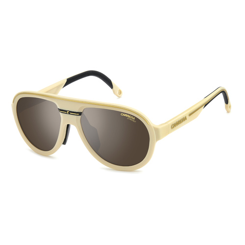 Carrera C Sport 09/S BGH T4 57 Matte Beige Gold / Silver Mirror Lenses