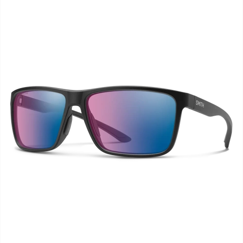 Smith Riptide/S 003 7V 61 Matte Black / Rose Blue Mirror Polarised Chromapop Photochromic Lenses