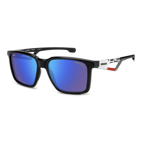 Carrera Ducati CARDUC 065/S 80S Z0 56 Black White / Blue Mirror Lenses
