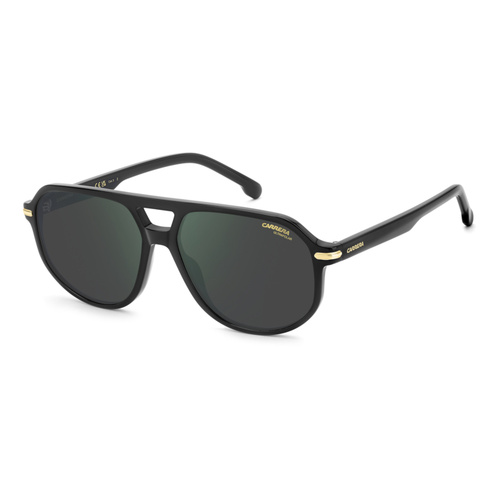 Carrera 375/S 807 Q3 59 Black / Grey Green Mirror Polarised Lenses