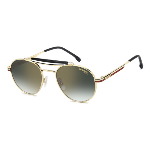 Carrera 381/S W3J D6 52 Gold Striped Red / Green Gradient w Mirror Lenses