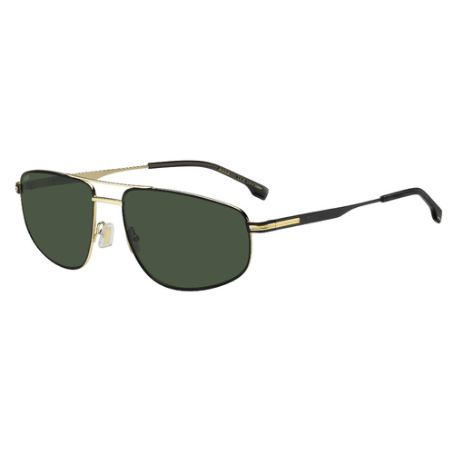 Hugo Boss BOSS 1887/S I46 QT 60 Matte Black Gold / Green Lenses