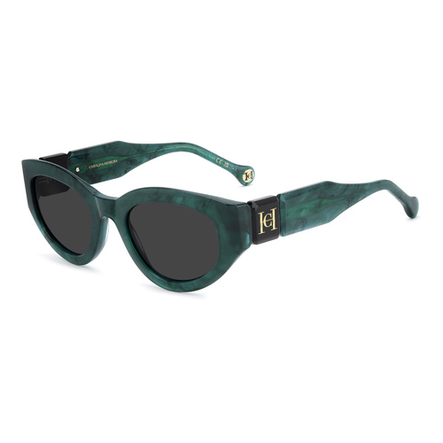 Carolina Herrera HER 0370/S UHP IR 52 Green Marble Black / Grey Lenses