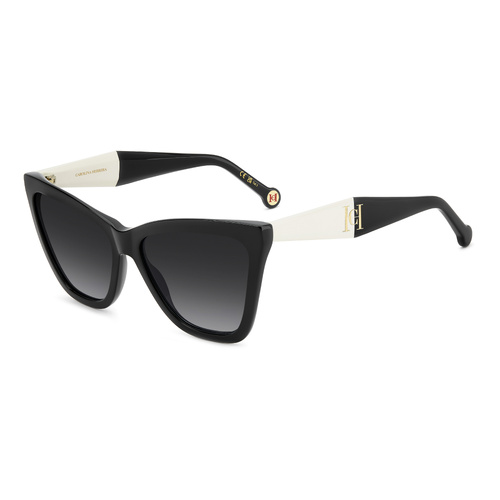Carolina Herrera HER 0374/S 80S 9O 59 Black White / Dark Grey Gradient Lenses