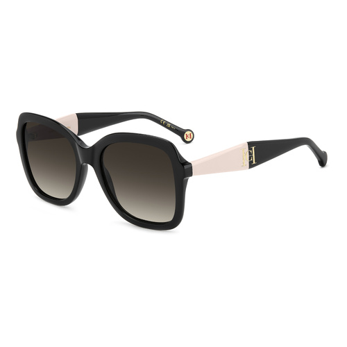 Carolina Herrera HER 0373/S 0WM HA 56 Black Beige / Brown Gradient Lenses