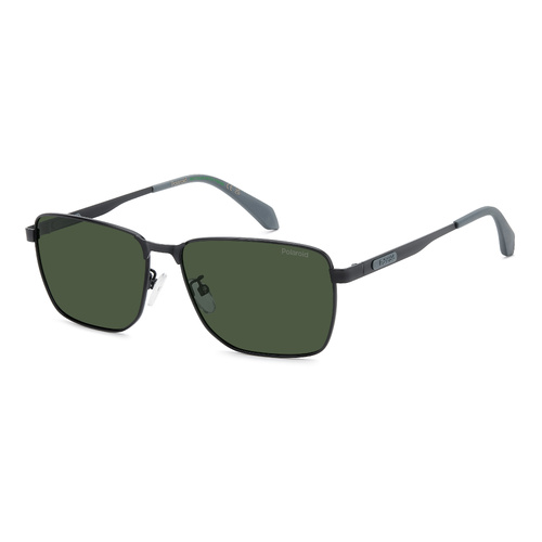 Polaroid PLD 2171/G/S/X 124 UC 58 Matte Black Silver / Green Polarised Lenses