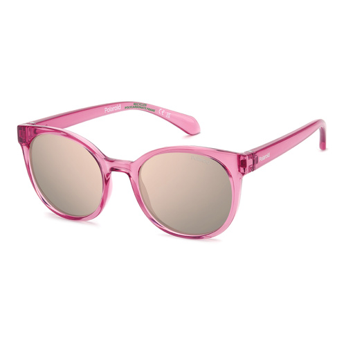 Polaroid Kids PLD 8076/S 35J JQ 45 Pink / Rose Gold Mirror Polarised Lenses