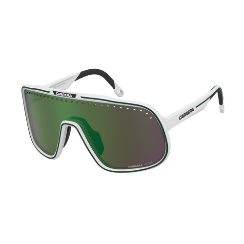 Carrera C Sport 02/PAT 6HT X8 99 Matte White / High Contrast Green Mirror Lenses