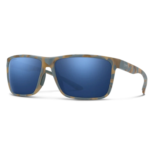 Smith Riptide/S U1F 4J 61 Matte Flint Tarmac Tortoise / Dark Blue Mirror Chromapop Polarised Lenses