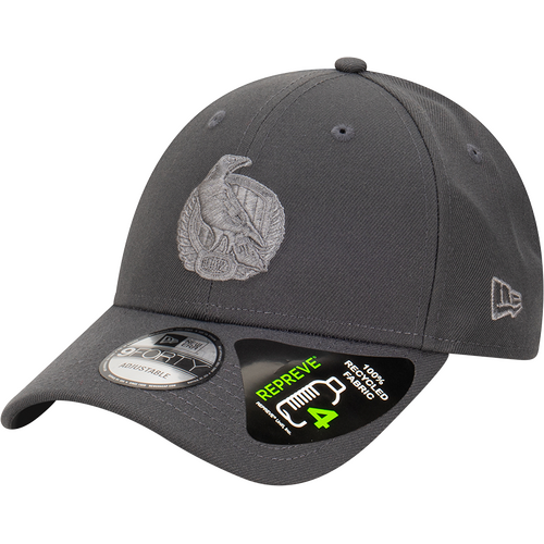 New Era 9Forty Collingwood Magpies AFL Tonal Repreve Graphite OSFM 60566374