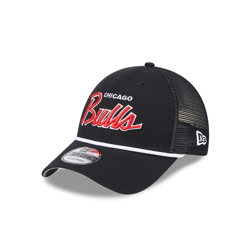 New Era Chicago Bulls 9Forty Trucker Script Black OSFM