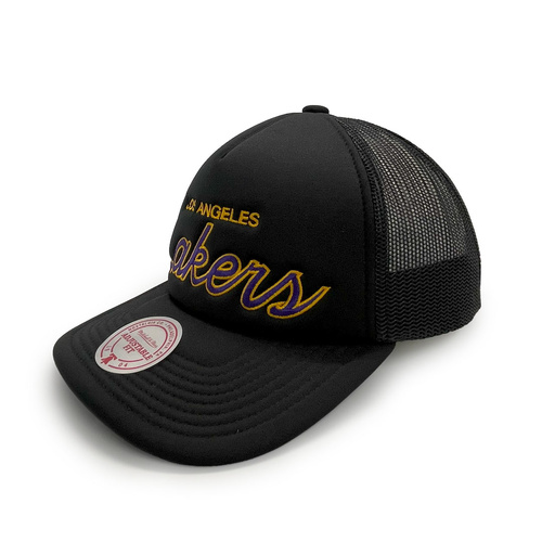 Mitchell & Ness Los Angeles Lakers Trucker Classic Script Black OSFM