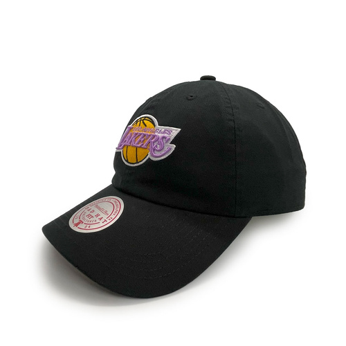 Mitchell & Ness Los Angeles Lakers Dad Hat Team Logo Black OSFM