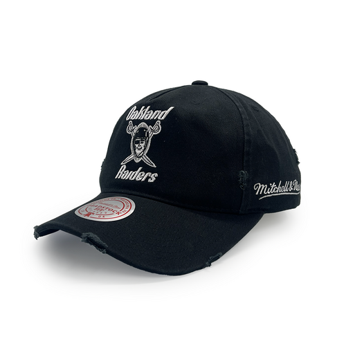 Mitchell & Ness Oakland Raiders Deadstock Origins Distressed Patch Washed Black OSFM