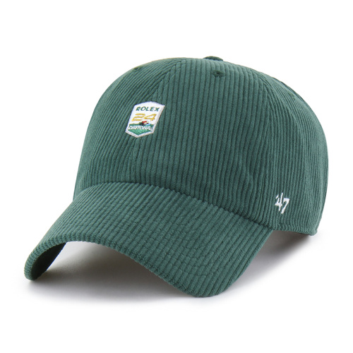 47 Brand NASCAR Clean Up Rolex24 Cord Base Runner Dark Green OSFM