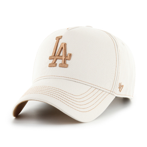 47 Brand Los Angeles Dodgers MVP DT Contrast Stitch Bone/Camel OSFM