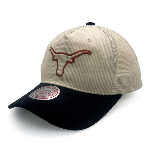 Mitchell & Ness Texas Longhorns Hitch 2 Tone Cord Origin White Cream/Black OSFM