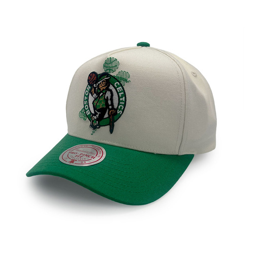 Mitchell & Ness Boston Celtics Pro Pinch Tilted White Cream/Green OSFM