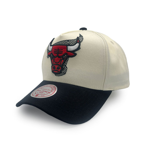 Mitchell & Ness Chicago Bulls Pro Pinch Tilted White Cream/Black OSFM