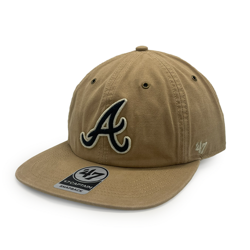 47 Brand Atlanta Braves Captain Ragler Khaki OSFM