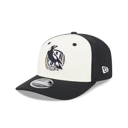 New Era Collingwood Magpies 9Seventy SS NRL26 Two-Tone Contrast Chrome/Black OSFM