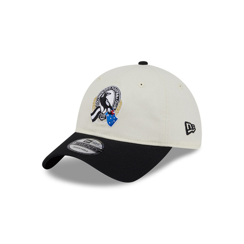 New Era Collingwood Magpies 9Twenty AFL26 Two-Tone Heritage Chrome/Black OSFM
