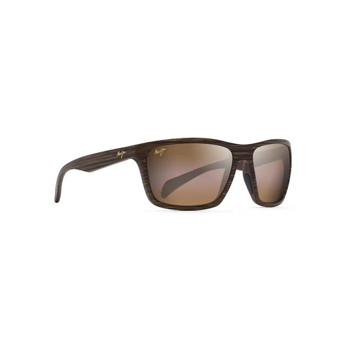 Maui Jim Makoa H804-25W Matte Brown Wood Grain / HCL Bronze Polarised Lenses