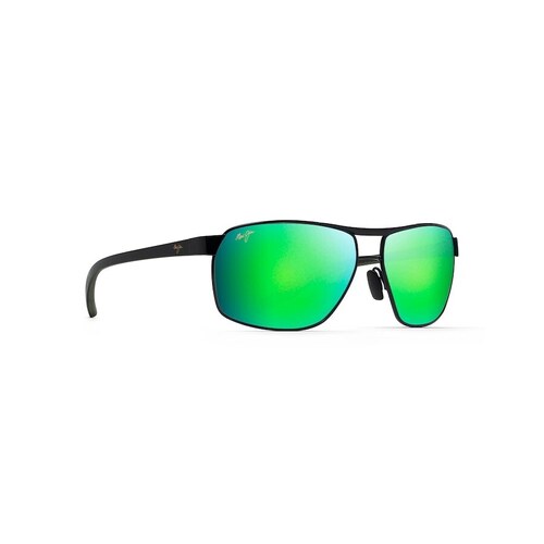Maui Jim The Bird GM835-15B Black w Black and Khaki Temples / MauiGreen Polarised Lenses