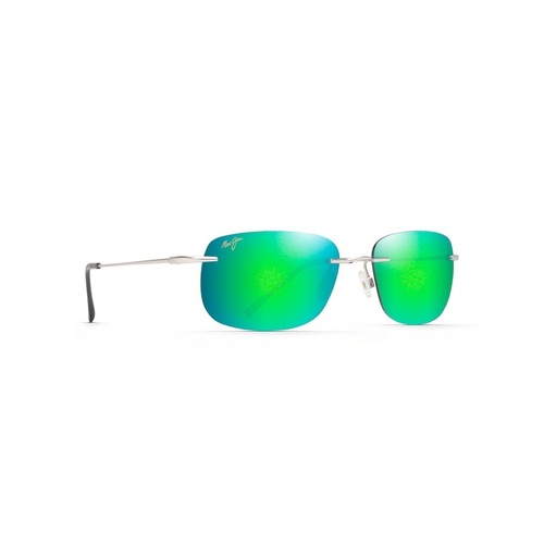 Maui Jim Ohai GM334-17M Matte Silver / MauiGreen Polarised Lenses