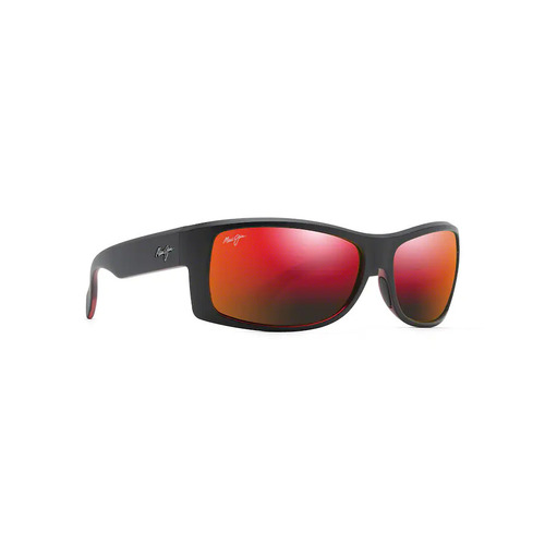 Maui Jim Equator RM848 04 Matte Black with Red interior Hawaii Lava Polarised Lenses