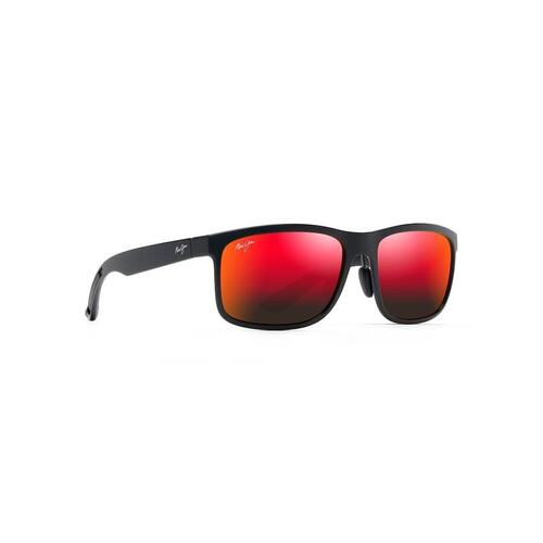 Maui Jim Huelo RM449-02 Matte Black / Hawaii Lava Polarised Lenses